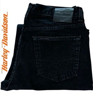 NEW Harley-Davidson Men’s VTG Jeans 36x30 Black Denim Relaxed Bootcut